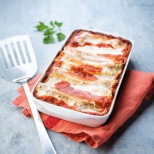 Enhance the traditional cannelloni recipe by incorporating Swiss chard or spinach leaves for added vegetables and flavour.