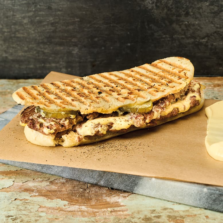 Smash burger panini