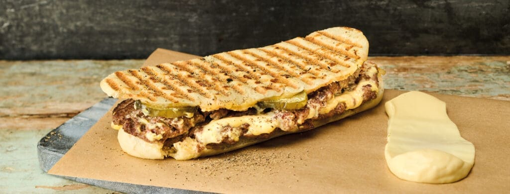 Smash burger panini